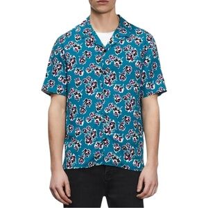 The Kooples Short-Sleeved Printed “Rock Roses” Style Shirt, Size XL, NWT